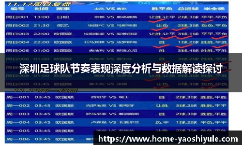 深圳足球队节奏表现深度分析与数据解读探讨